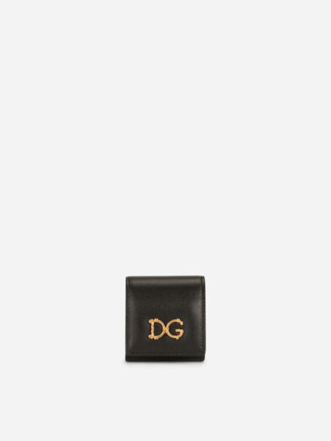 Dolce & Gabbana Calfskin airpods case with baroque DG logo