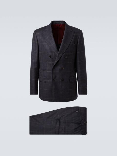 Brunello Cucinelli Checked cashmere and wool suit
