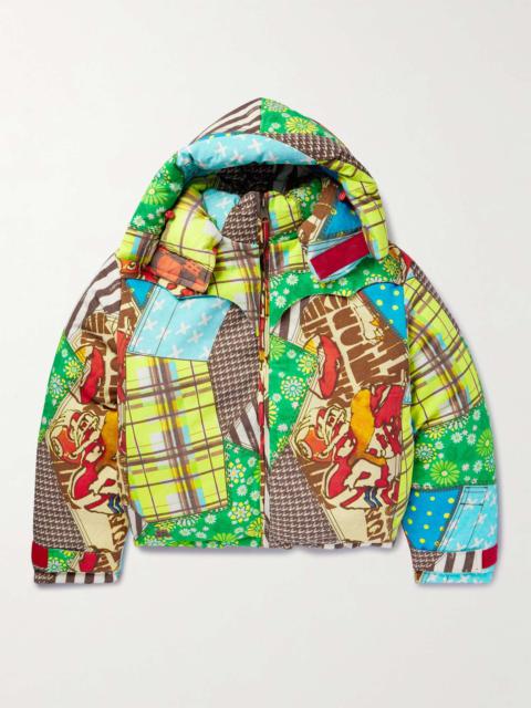 ERL Printed Cotton and TENCEL™ Lyocell-Blend Hooded Down Jacket