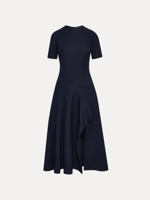WAVE DETAIL MIDI DRESS