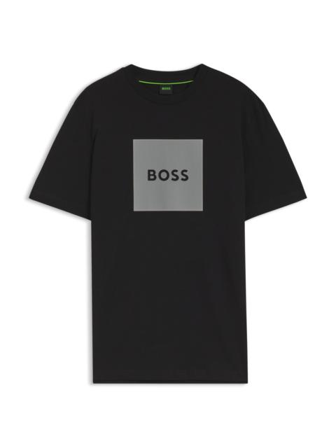 BOSS LOGO-PRINT T-SHIRT IN COTTON JERSEY