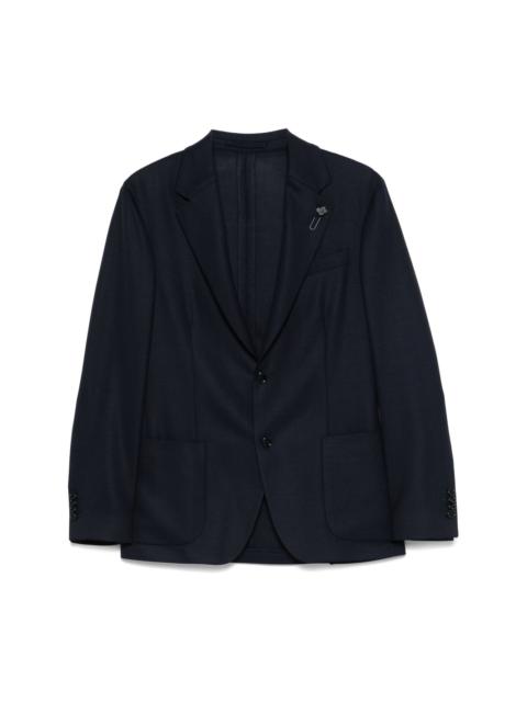 brooch-detail blazer