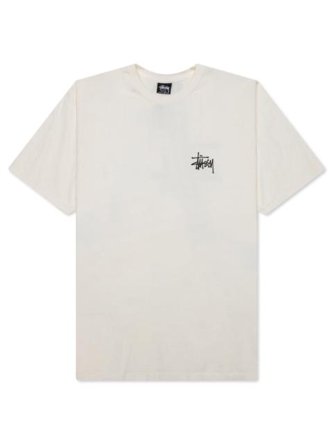 BASIC STUSSY PIG. DYED TEE - NATURAL