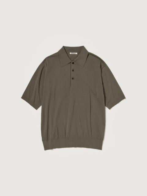 AURALEE GIZA HIGH GAUGE KNIT POLO