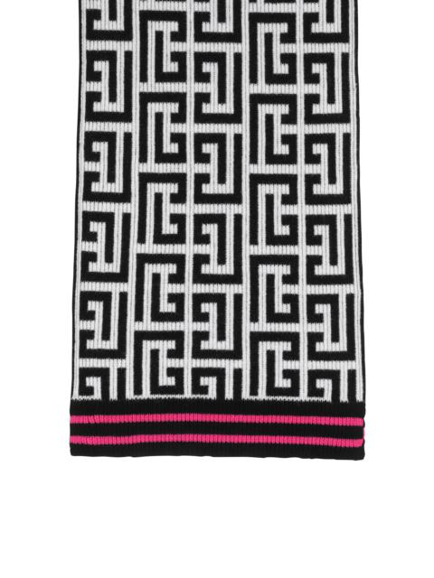 Balmain Wool scarf with large Balmain monogram