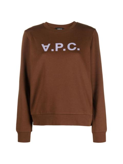 A.P.C. logo-print cotton sweatshirt