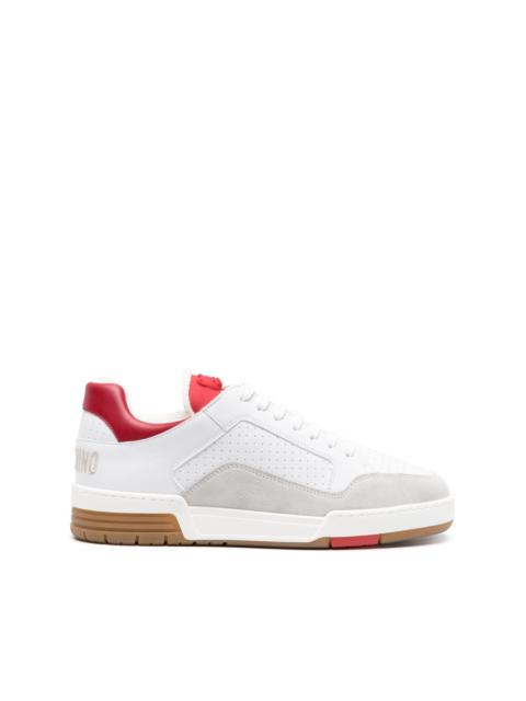 Moschino embroidered-logo panelled trainers