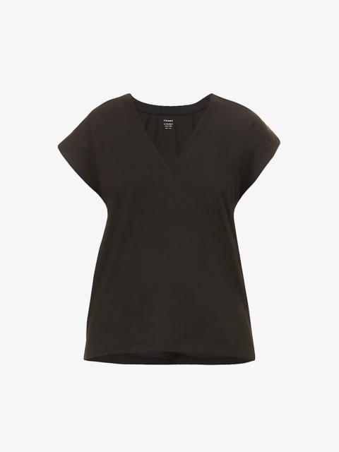 Le Mid Rise V-neck organic cotton T-shirt