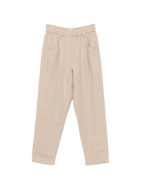 Brunello Cucinelli elastic-waist trousers