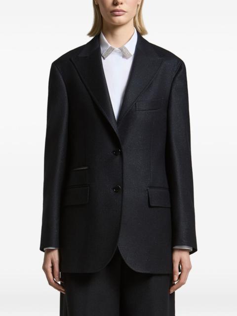PESERICO glitter-effect single-breasted blazer