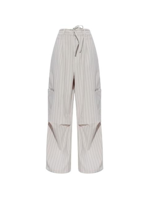 Y-3 striped cutout trousers