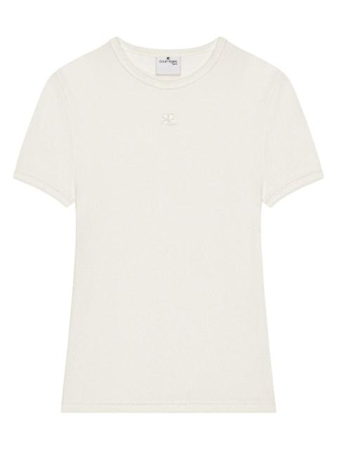 courrèges logo-embroidered T-shirt