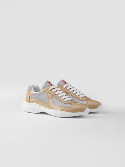 Prada Patent leather and technical fabric Prada America's Cup sneakers