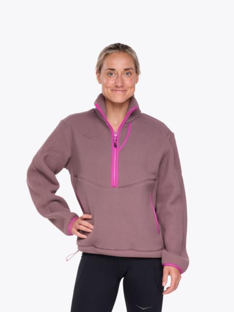 HOKA Women's Ridgetop Half-Zip Fleece in Smokey Quartz