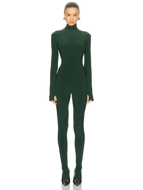 NORMA KAMALI Long Sleeve Slim Fit Turtleneck Catsuit
