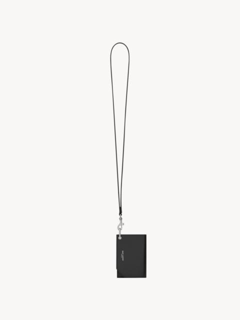SAINT LAURENT SAINT LAURENT PARIS CARD CASE IN SMOOTH LEATHER
