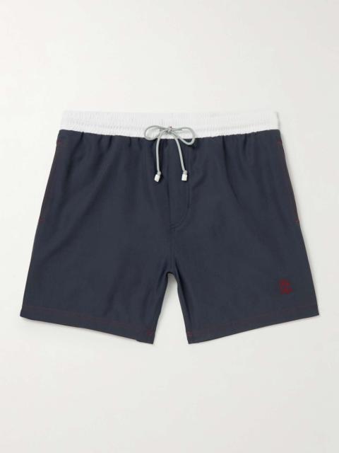 Brunello Cucinelli Logo-Embroidered Swim Shorts