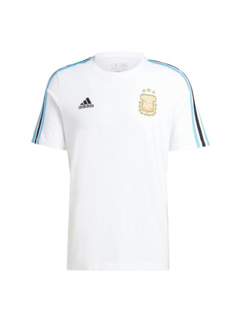 adidas adidas Argentina DNA 3-Stripes Football T-shirt Asia Sizing 'White' IU2142