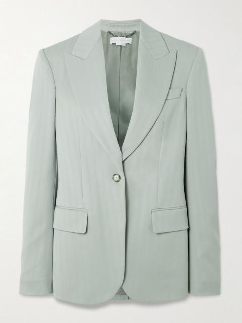 Stella McCartney Striped wool-jacquard blazer Gray