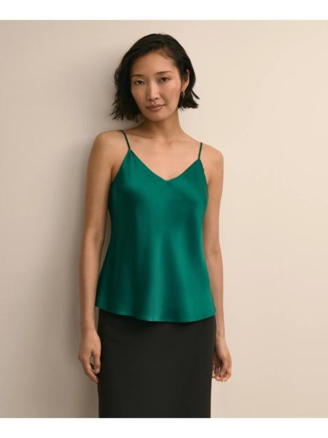Brooks Brothers V-Neck Cami in Washable Silk Charmeuse