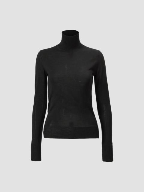 CAROLINA HERRERA Women's Turtleneck Wool-Blend Long-Sleeve Sweater - Black