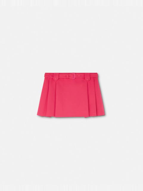VERSACE JEANS COUTURE Baroque Buckle Pleated Mini Skirt