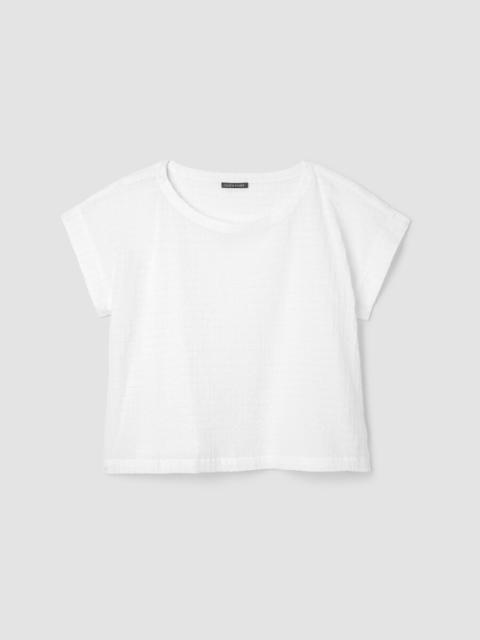 EILEEN FISHER Organic Cotton Voile Box Square Top