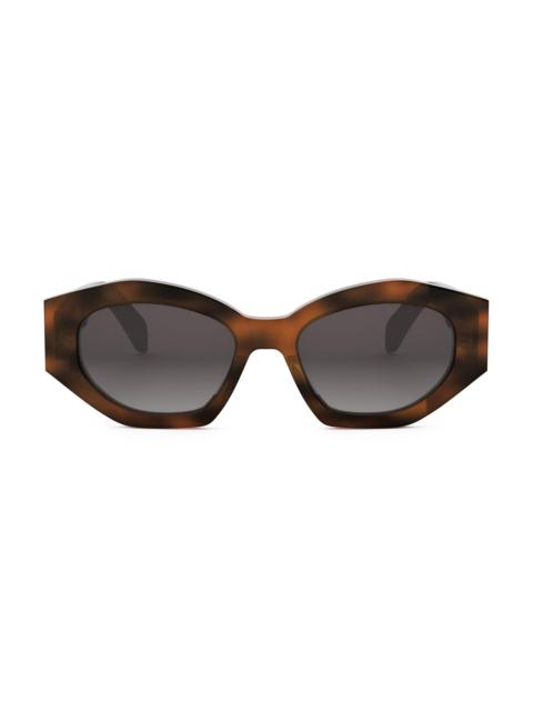 CELINE Women's Triomphe Cat-Eye Sunglasses - Blonde Havana Gradient Brown