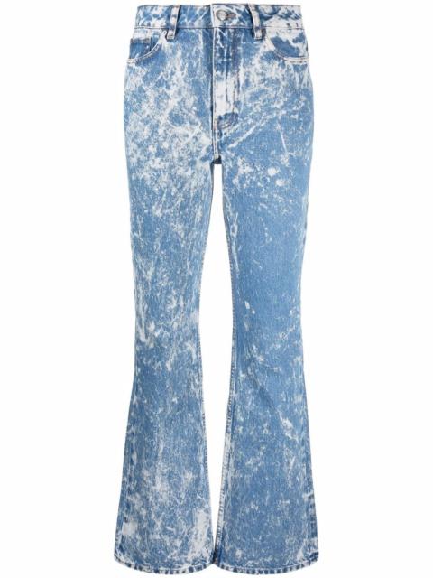 GANNI bleach-effect jeans
