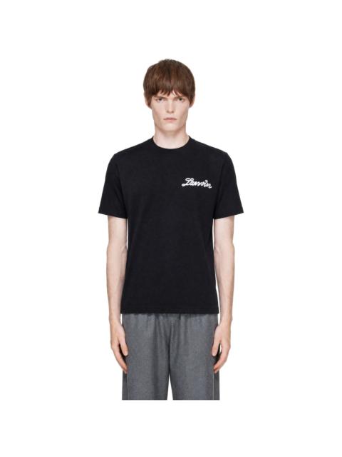 Lanvin Black Small Ribbon Cotton T-shirt