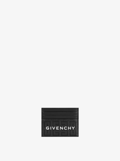 Givenchy CARD HOLDER IN 4G COATED CANVAS AND LEATHER