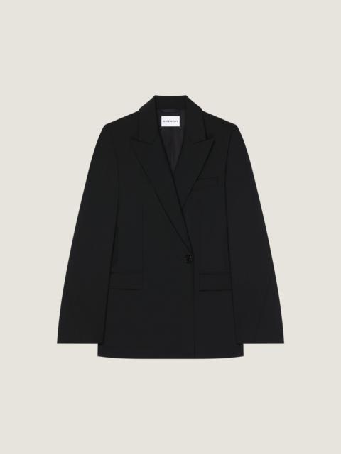Givenchy DOUBLE-BREASTED COCOON JACKET IN WOOL AND MOHAIR