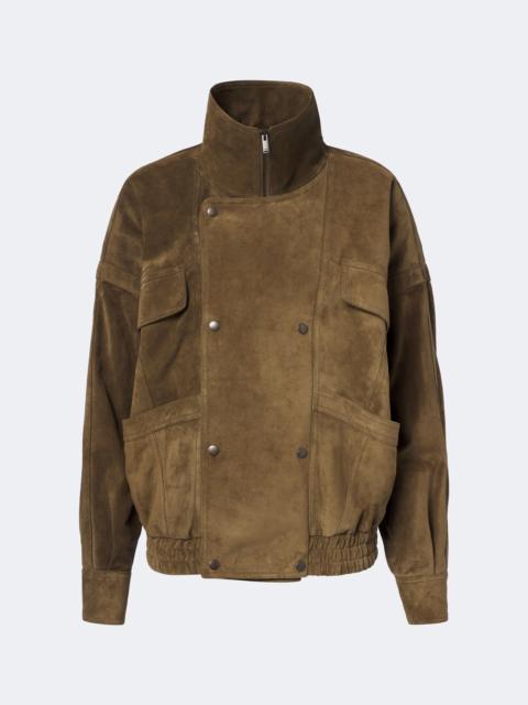 SAINT LAURENT Suede blouson jacket