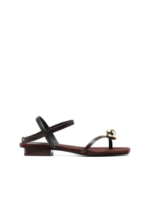 Cult Gaia Illene square-toe leather sandals