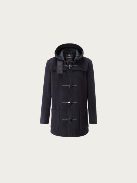 GLOVERALL Mid-Length Morris Duffle Coat - Navy Blackwatch