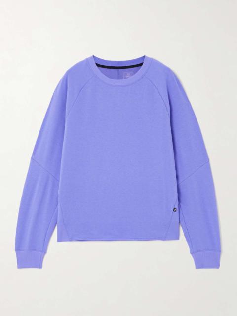 Movement mesh-trimmed stretch-jersey sweater