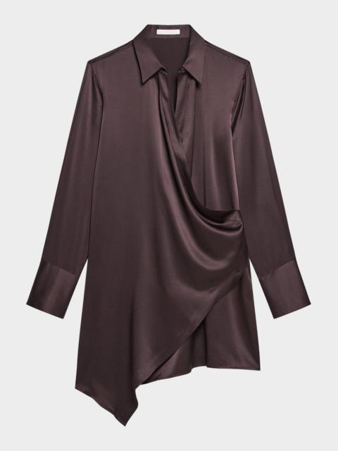 Helmut Lang Silk Wrap Shirtdress