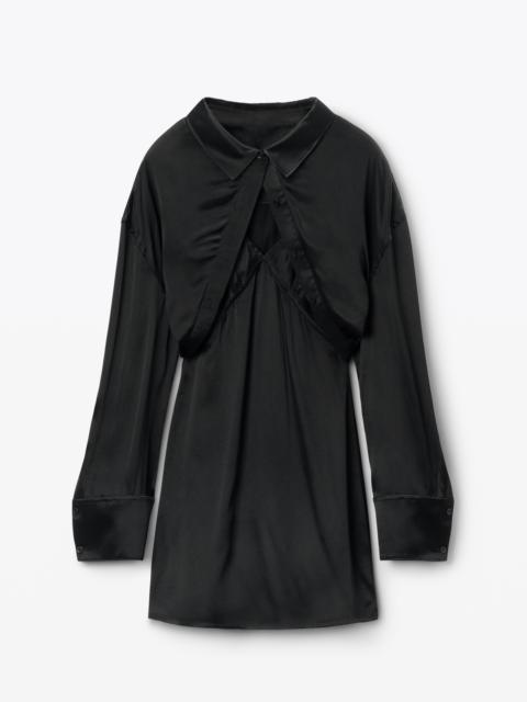 Alexander Wang pre-styled bolero & slip dress in satin