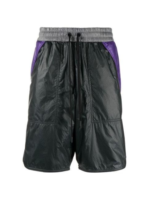 patchwork track shorts