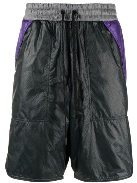 patchwork track shorts