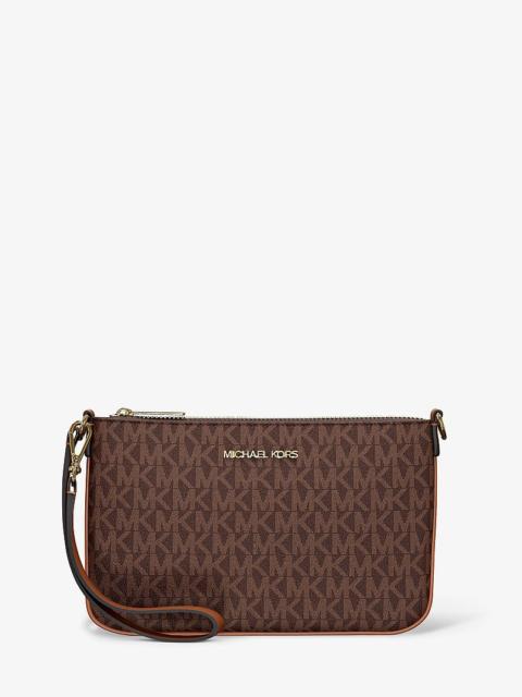 MICHAEL KORS Jet Set Small Signature Logo Convertible Wristlet