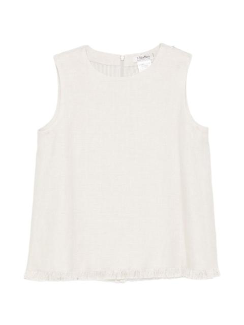 'S Max Mara Anika fringed round-neck top