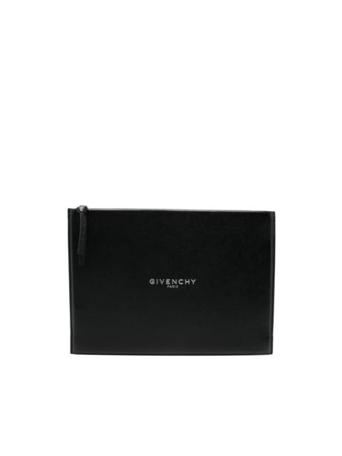 Givenchy large Antigona Stamped logo leather clutch bag