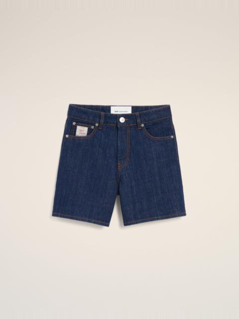AMI Paris BLUE COTTON AMI PARIS HERITAGE LABEL SHORTS