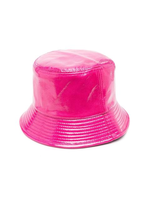 high-shine bucket hat