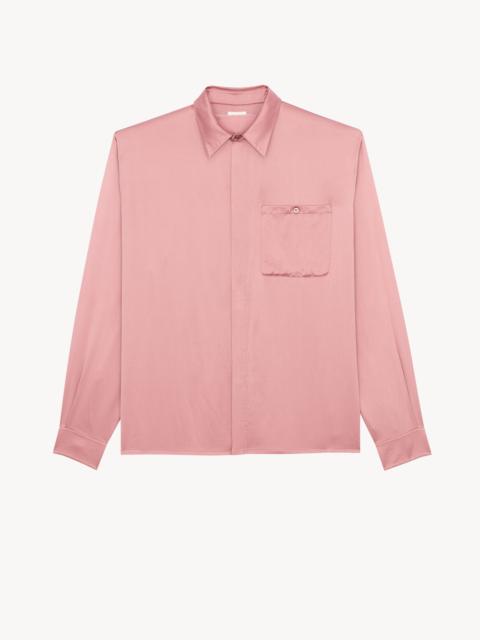 SAINT LAURENT SHIRT IN SILK SATIN-BACK CREPE