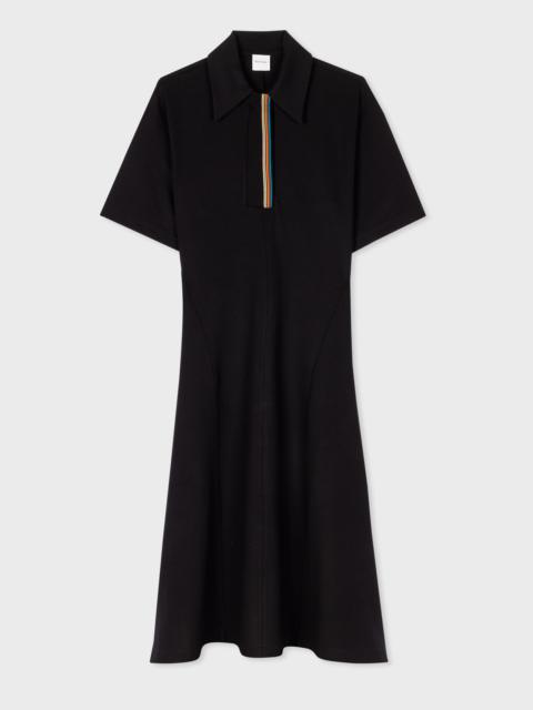 Black Milano 'Signature Stripe' Polo Dress