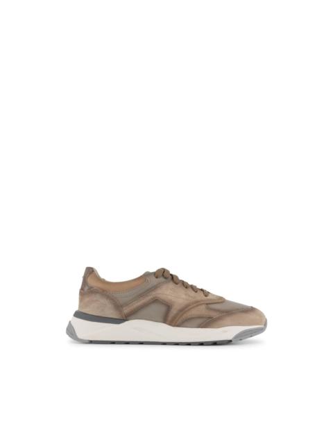 Santoni panelled sneakers