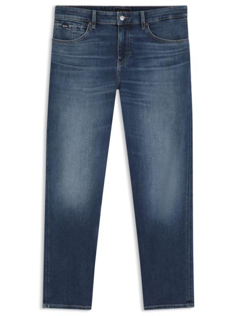 BOSS MAINE REGULAR-FIT JEANS IN BLUE SOFT-TOUCH DENIM