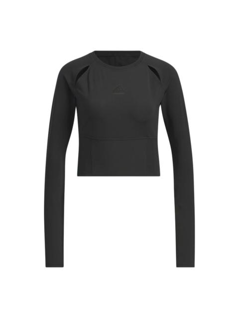 (WMNS) adidas Arknt long sleeve T-shirt 'Black' JJ1588